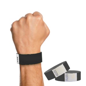 PULSERA PRECINTOS NEGRA TYVEK 250x190mm x 100u
